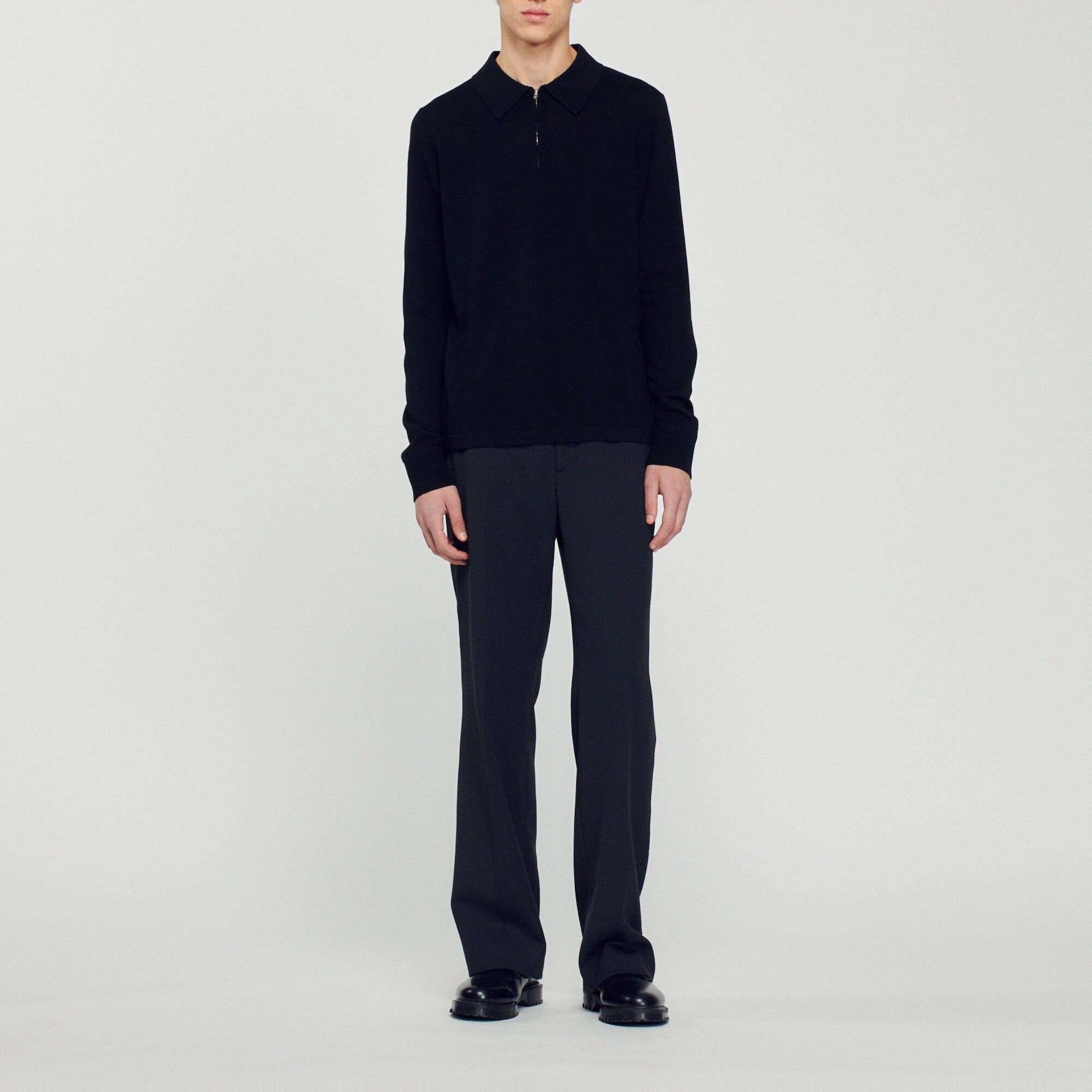 Knit polo jumper