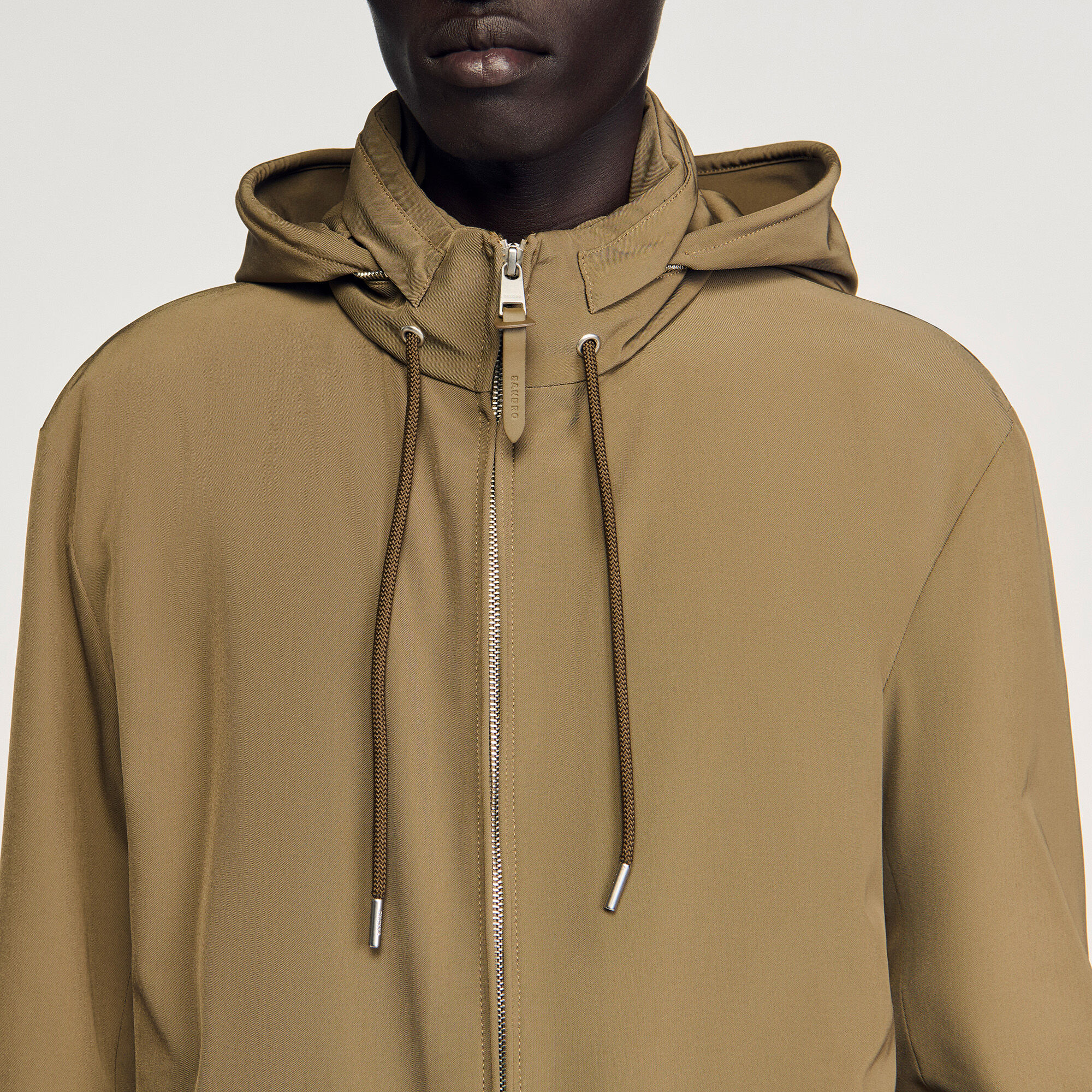 Zip-up hooded jacket