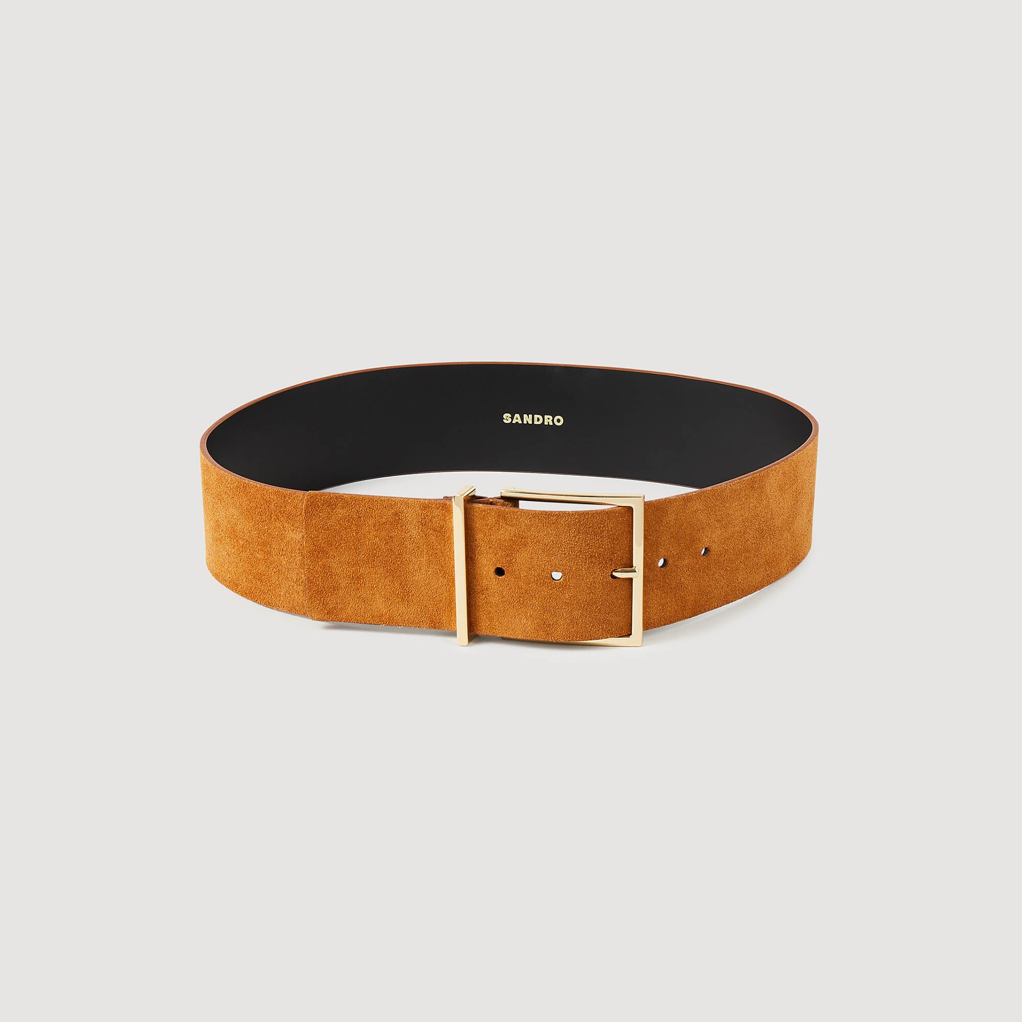Wide leather crust belt