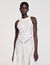 Lace trim maxi dress