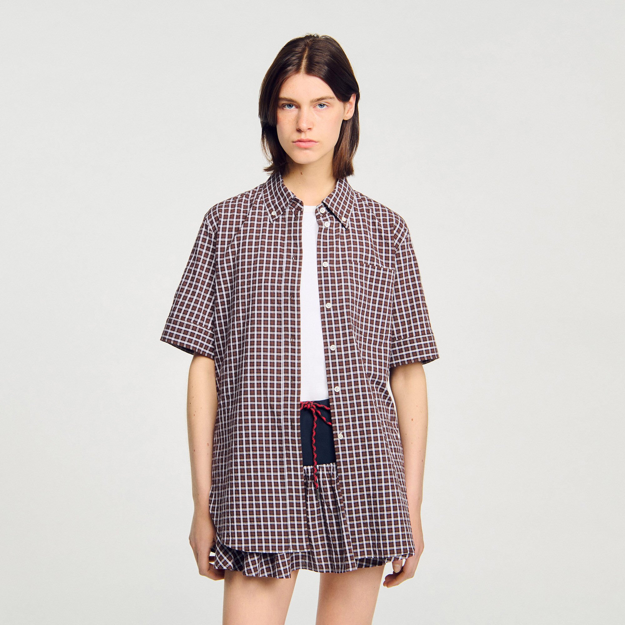 Oversized check shirt