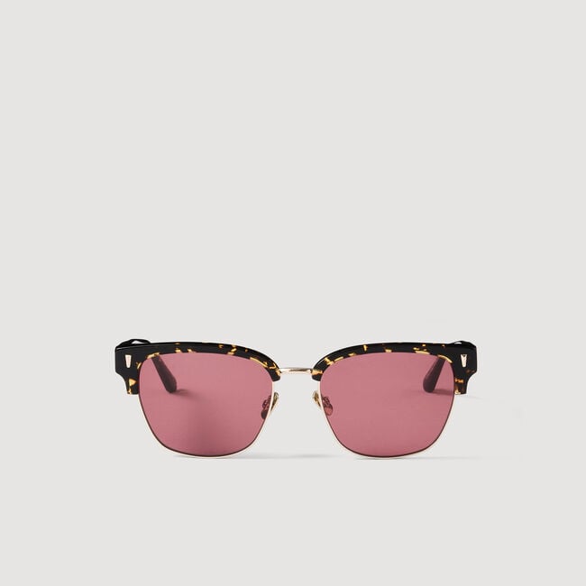 Acetate logo sunglasses