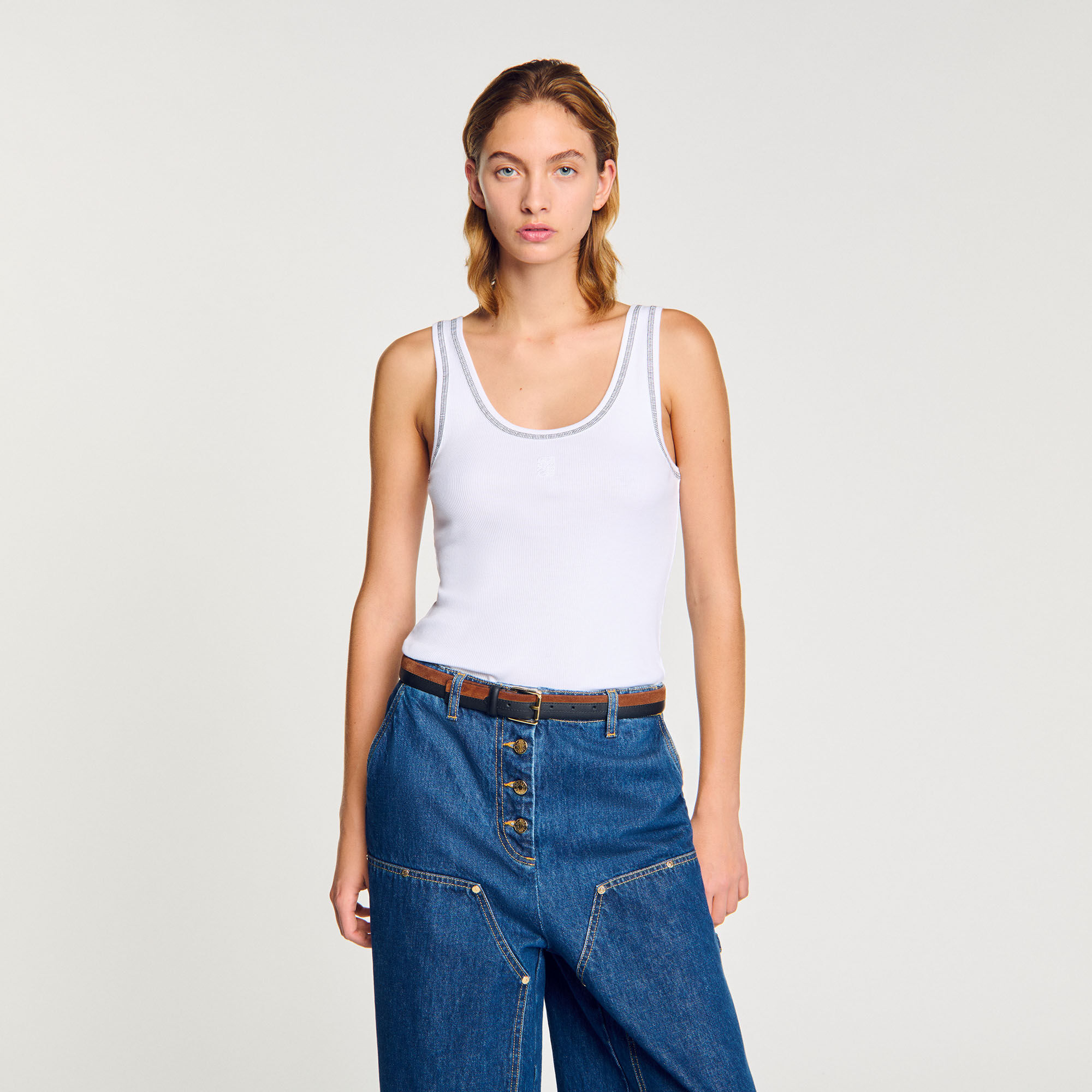 Ribbed vest top