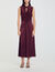 Draped satin-effect dress