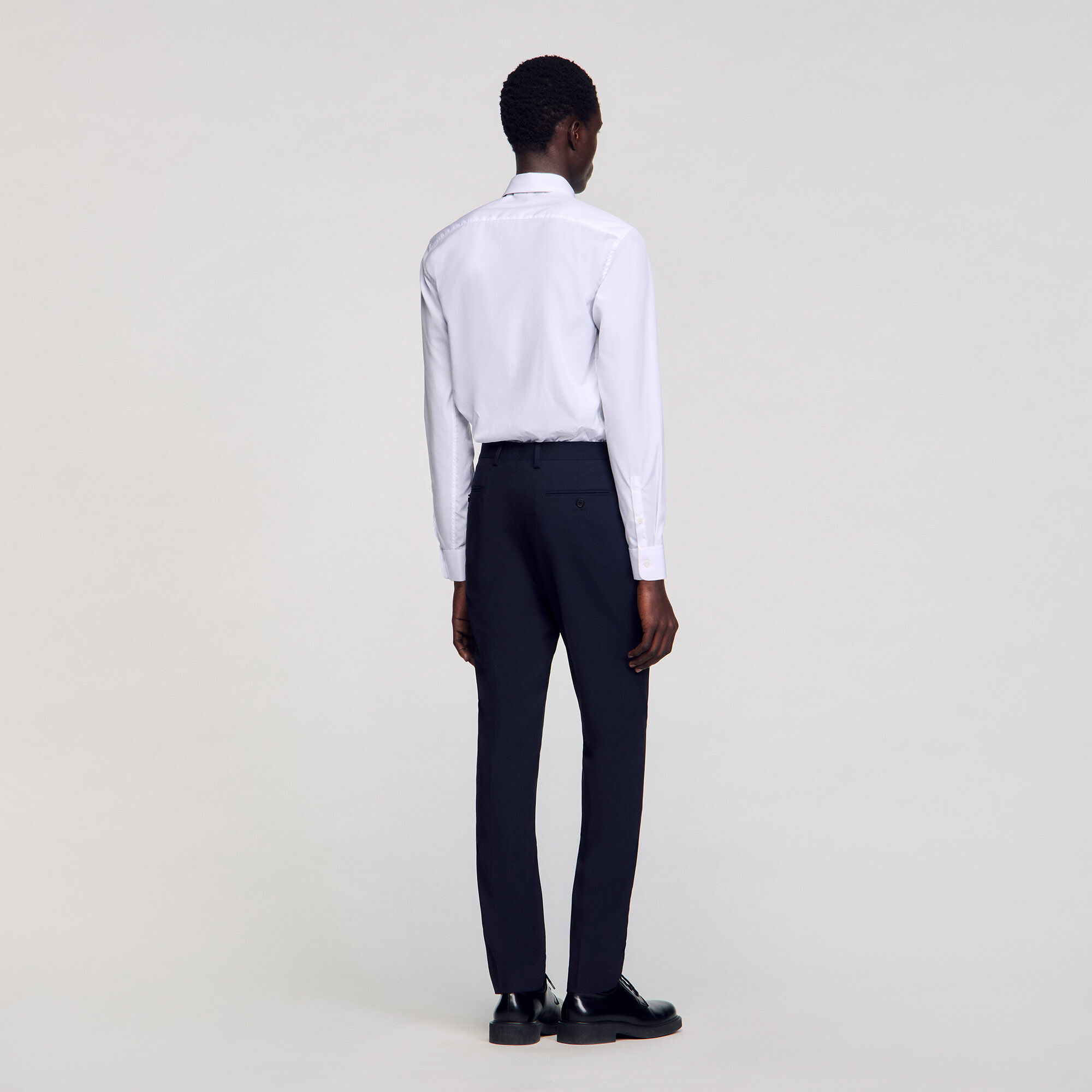 Classic wool suit trousers