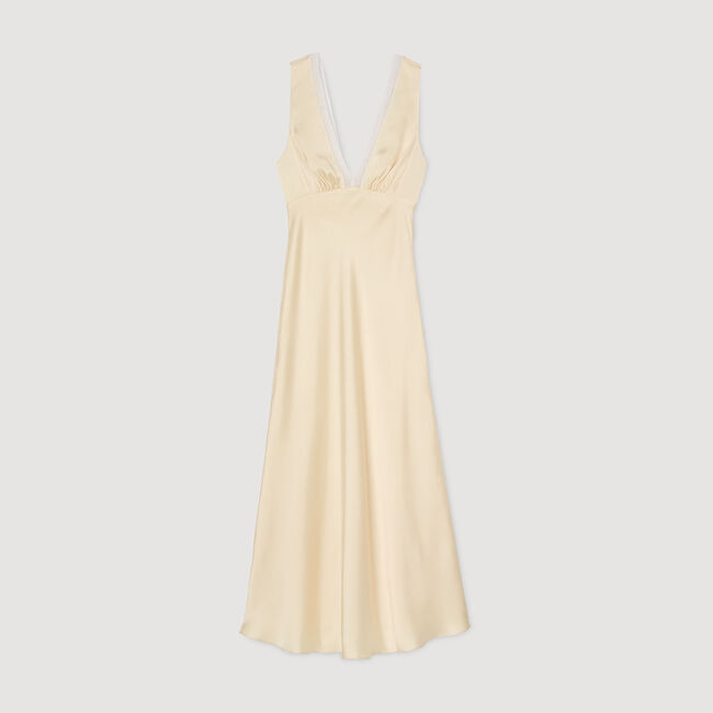 Satin-effect maxi dress