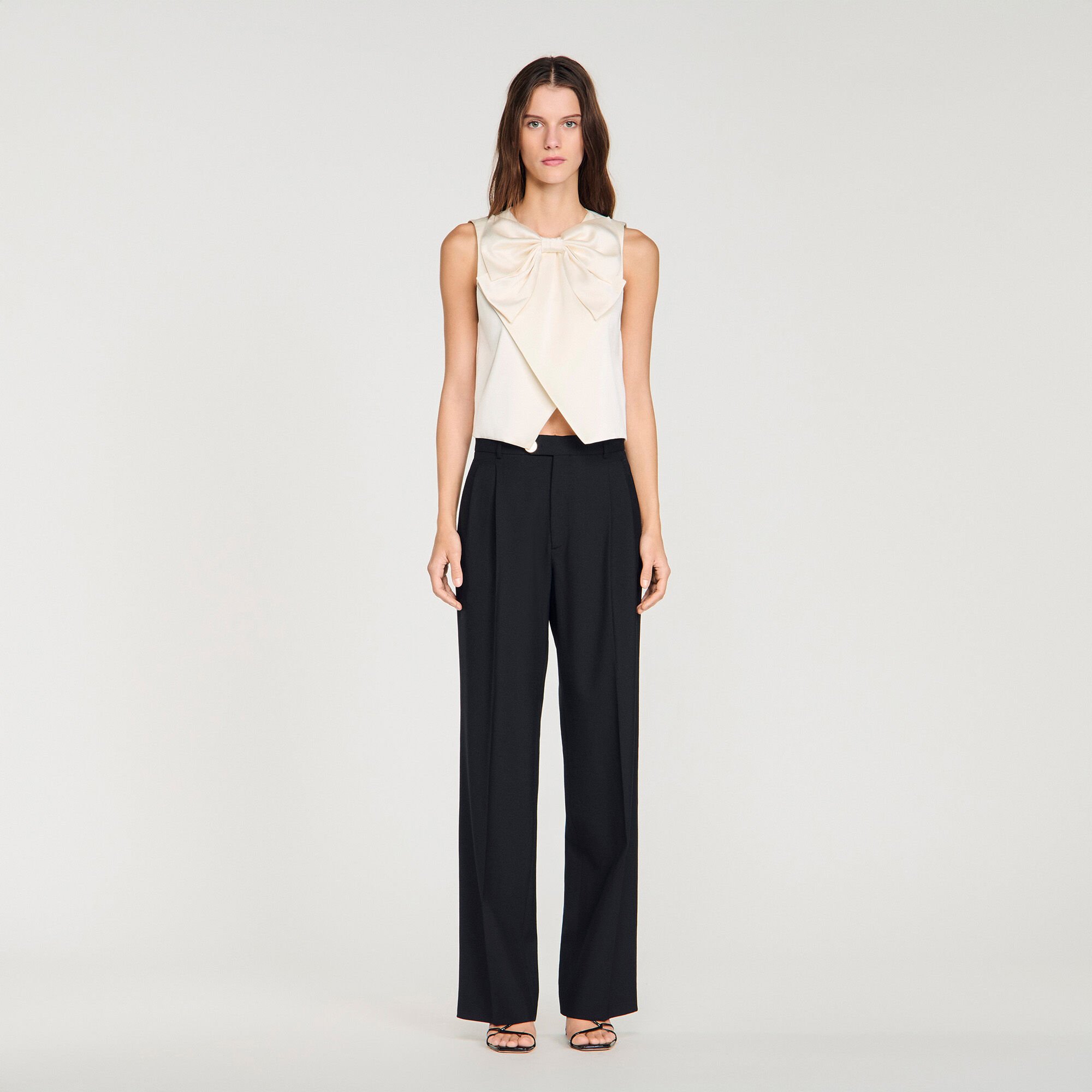 Pressed-crease suit trousers