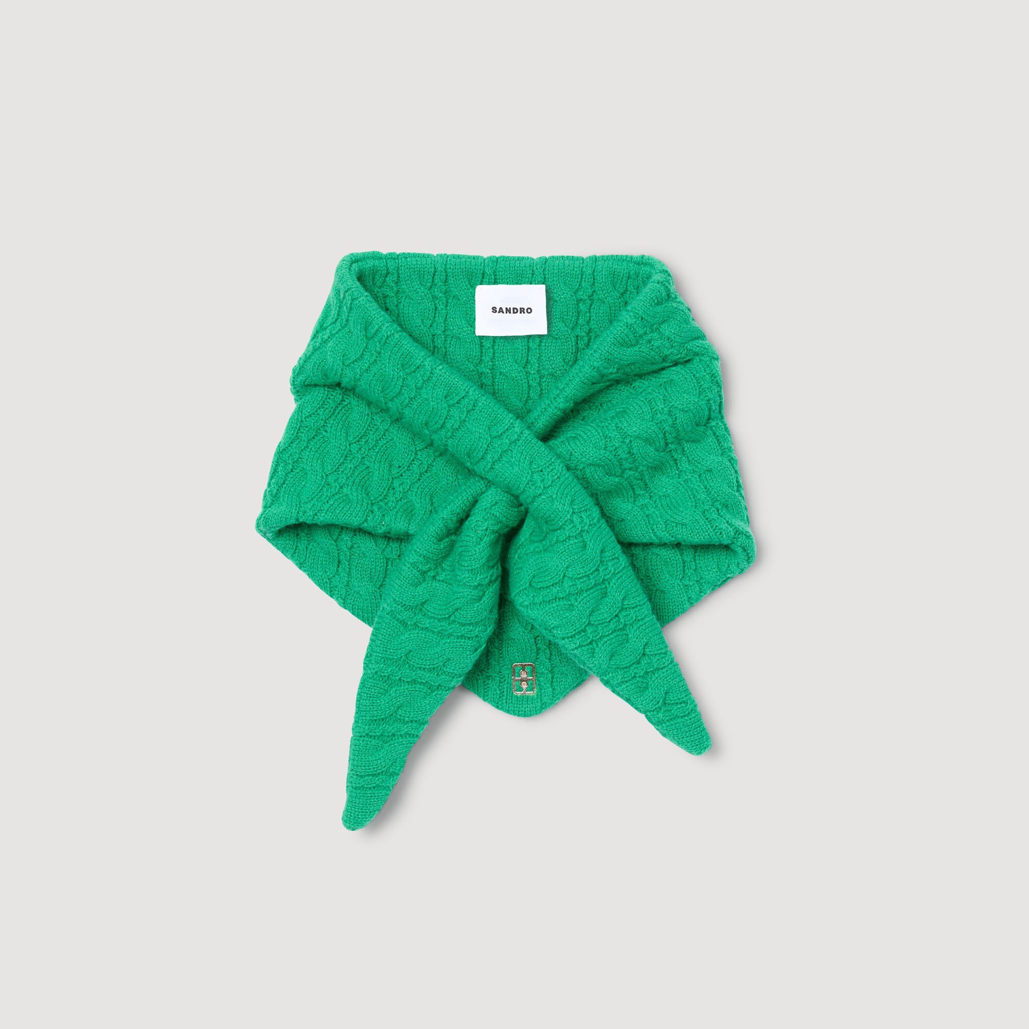 Cable knit bandana