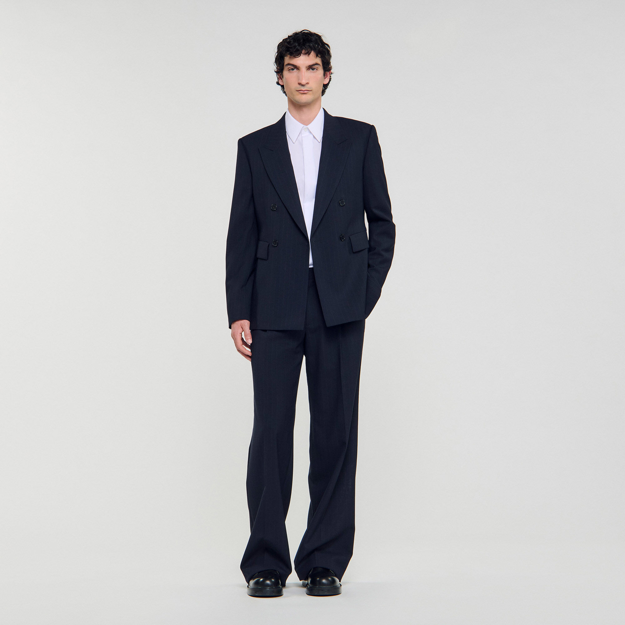 Double-breasted suit jacket