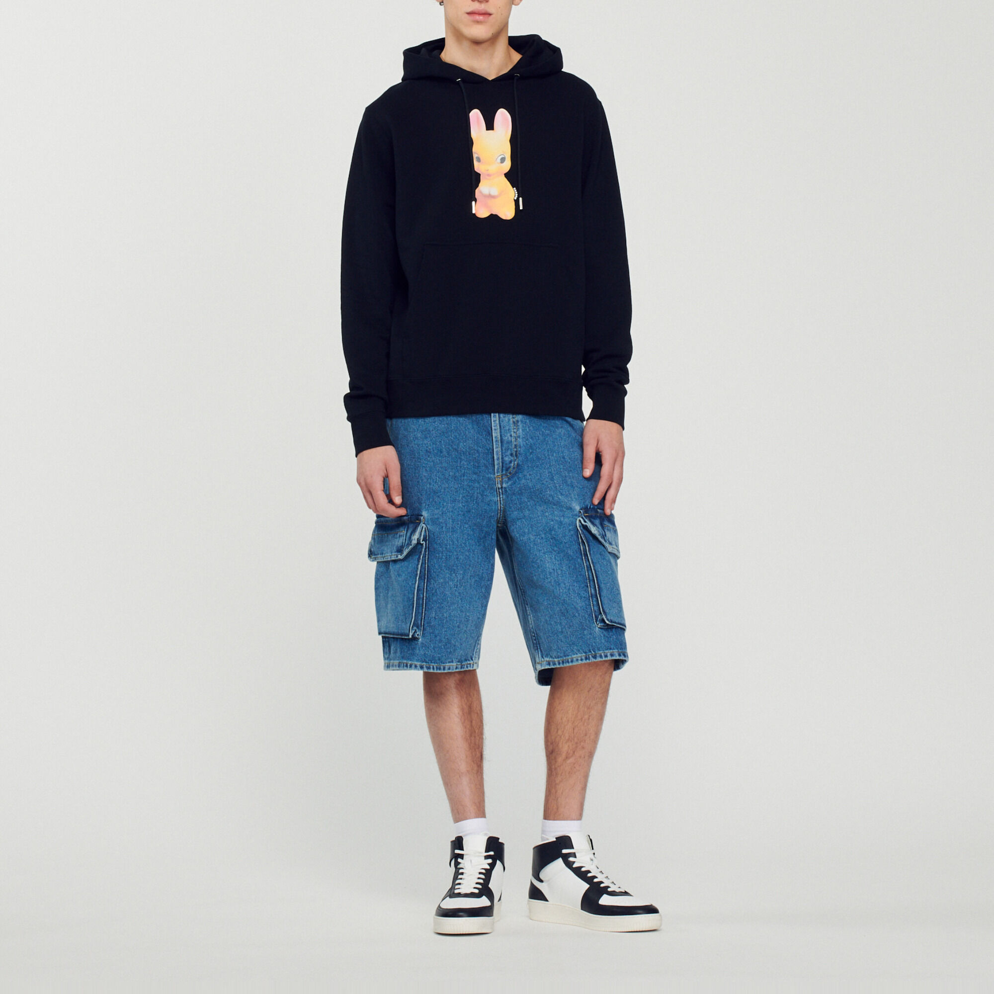 Rabbit print hoodie