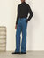 Slightly flared denim trousers