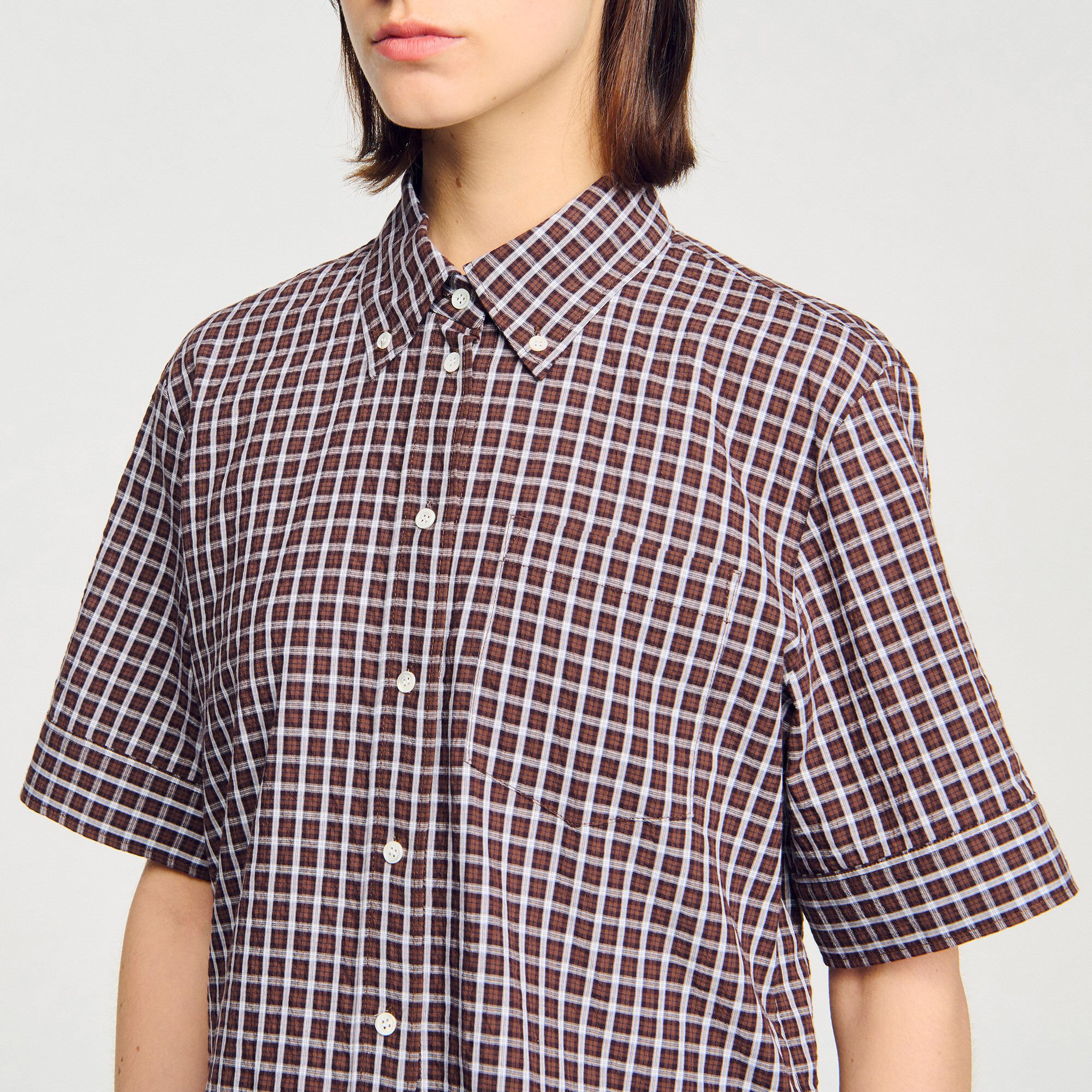 Oversized check shirt