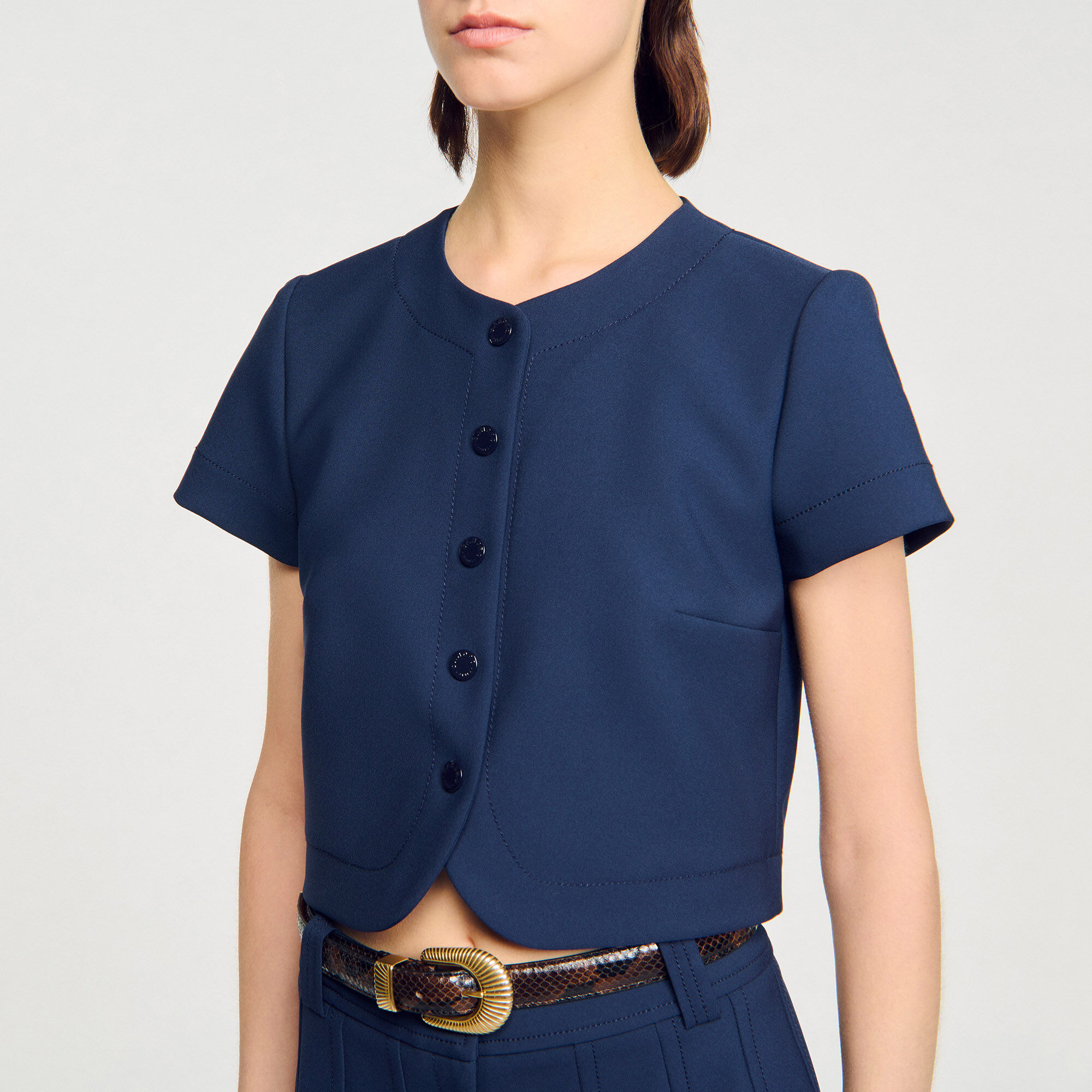 Buttoned crop top