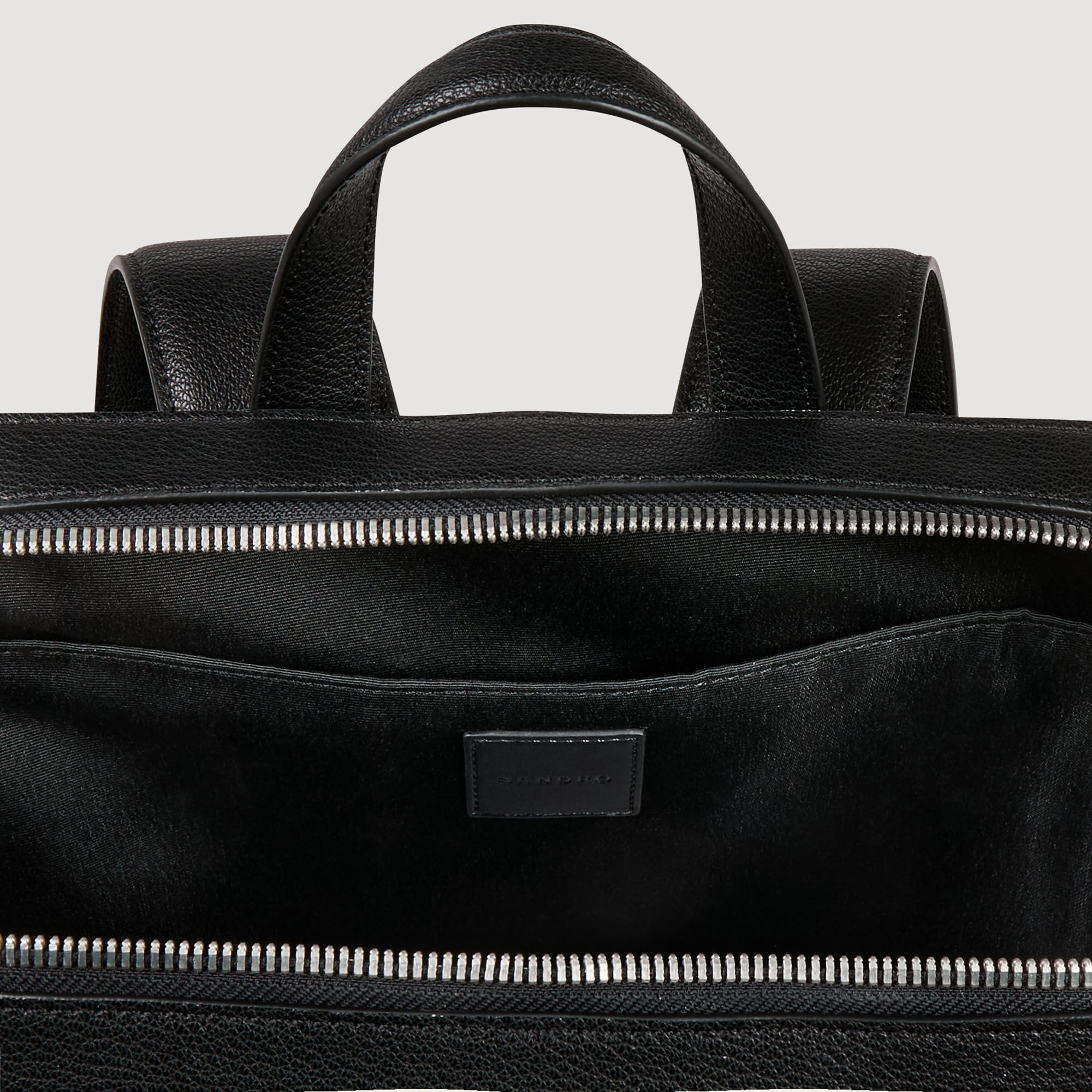 Recycled leather backpack