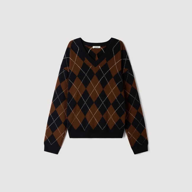 Wool Argyle-pattern jumper - Women | Sandro