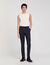 Elasticated straight-leg trousers