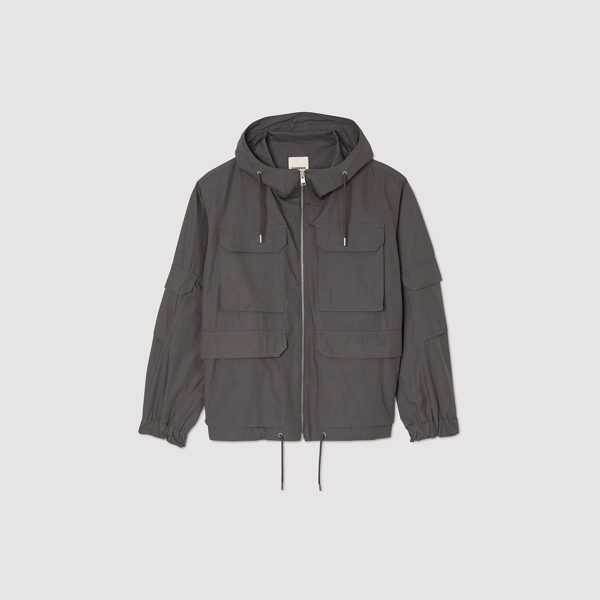 Hooded military parka