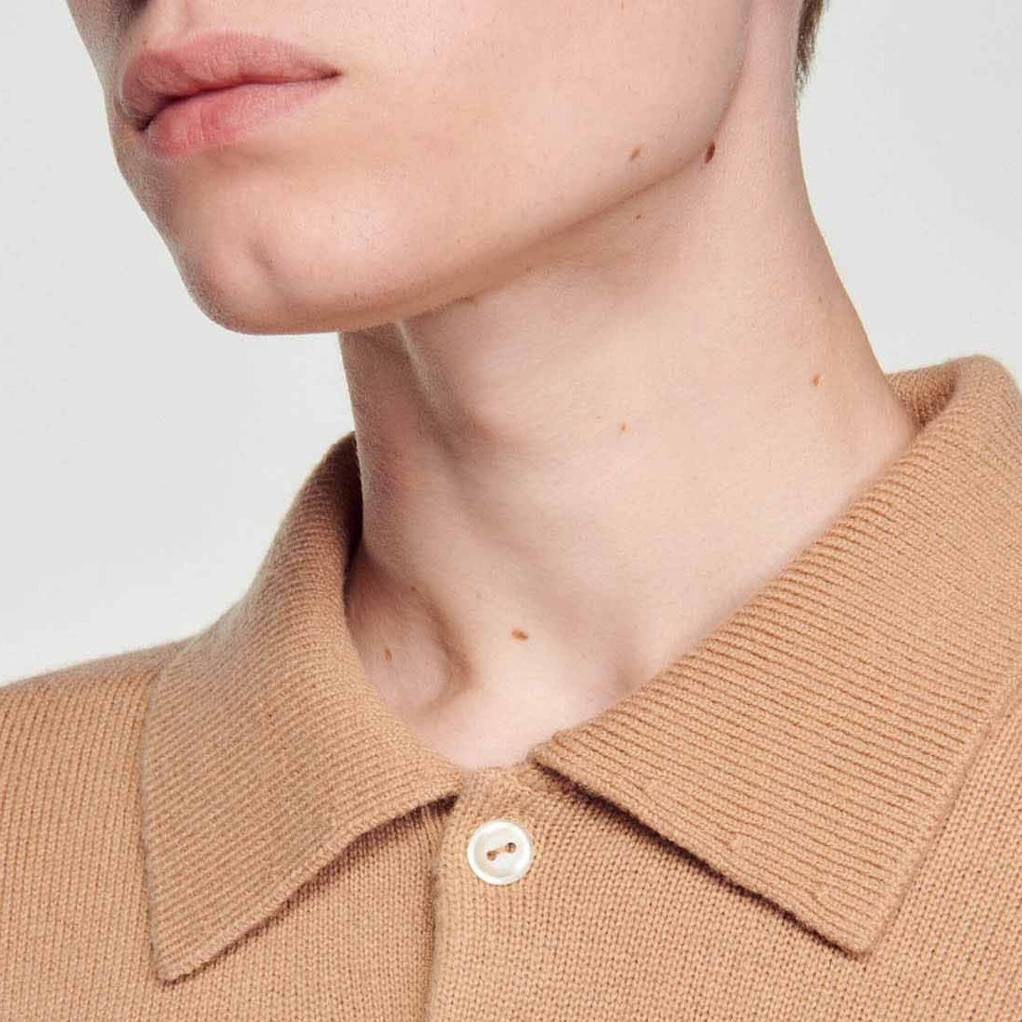 Wool and cashmere polo shirt