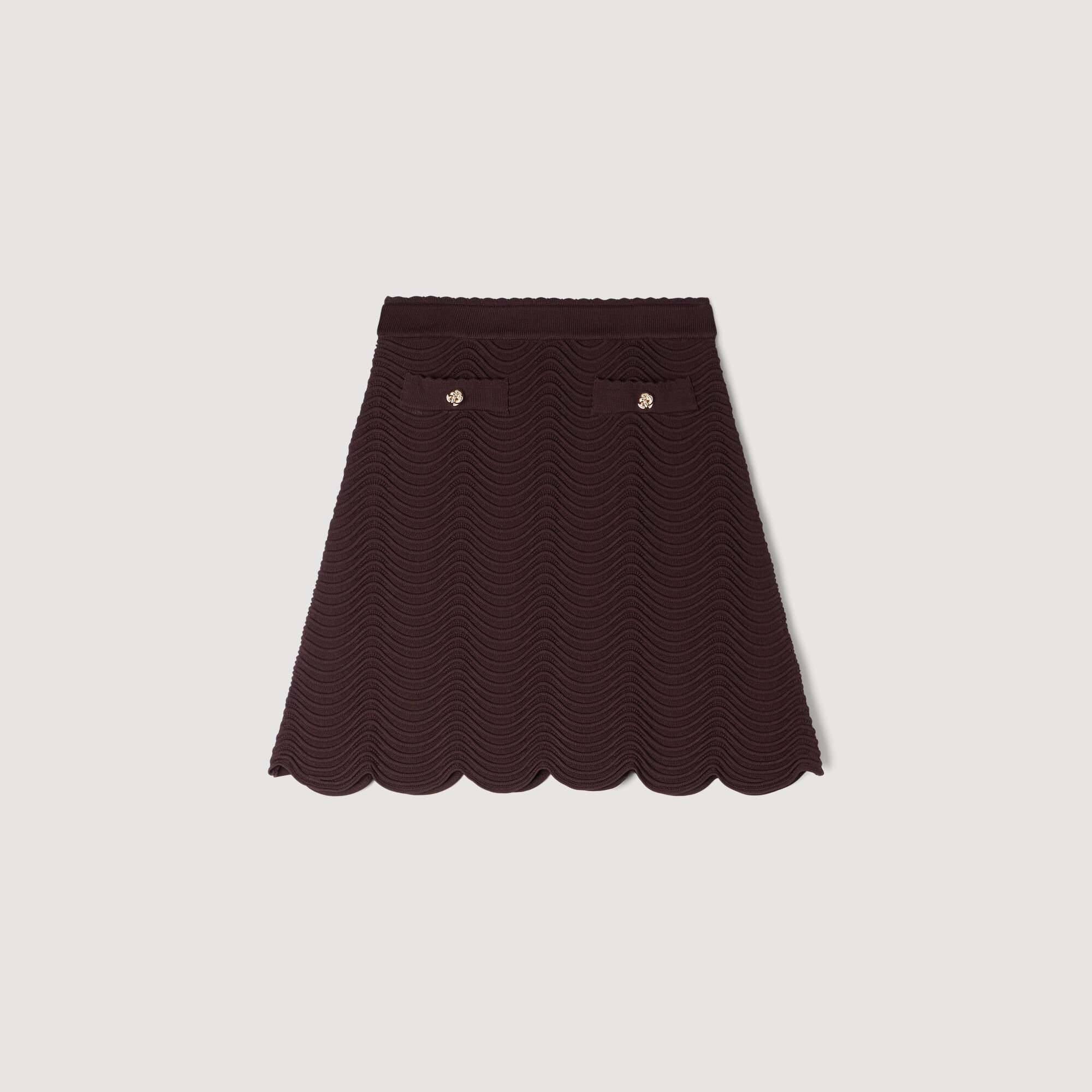 Short decorative knit skirt