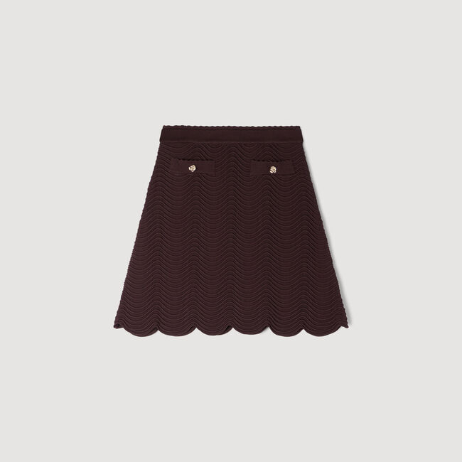 Short decorative knit skirt