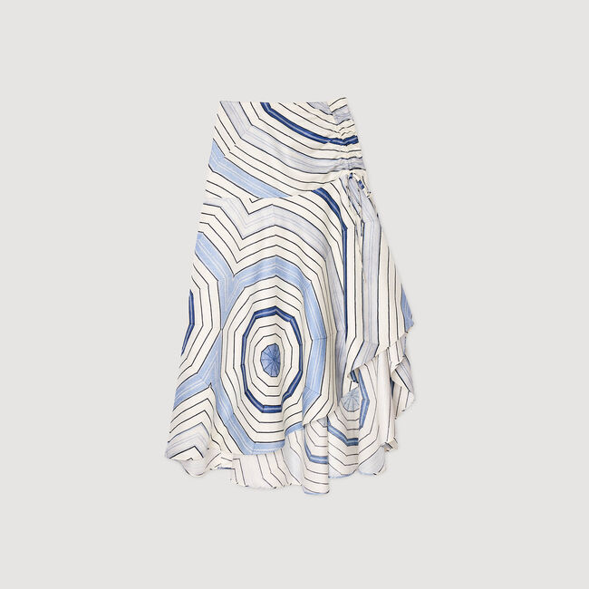 Spiral-motif maxi skirt