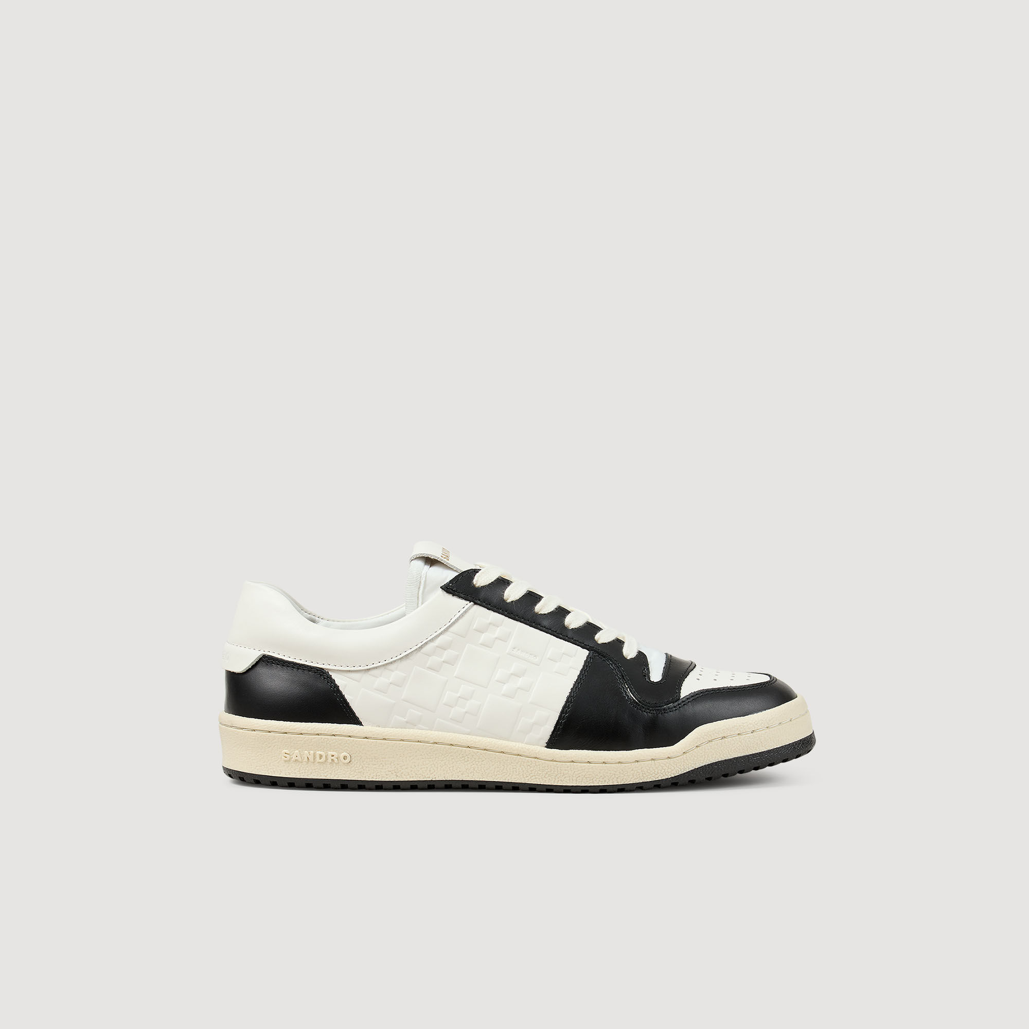 Low-top leather trainers
