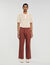 Elasticated wide-leg cotton trousers