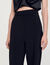 Wide-leg satin side stripe trousers