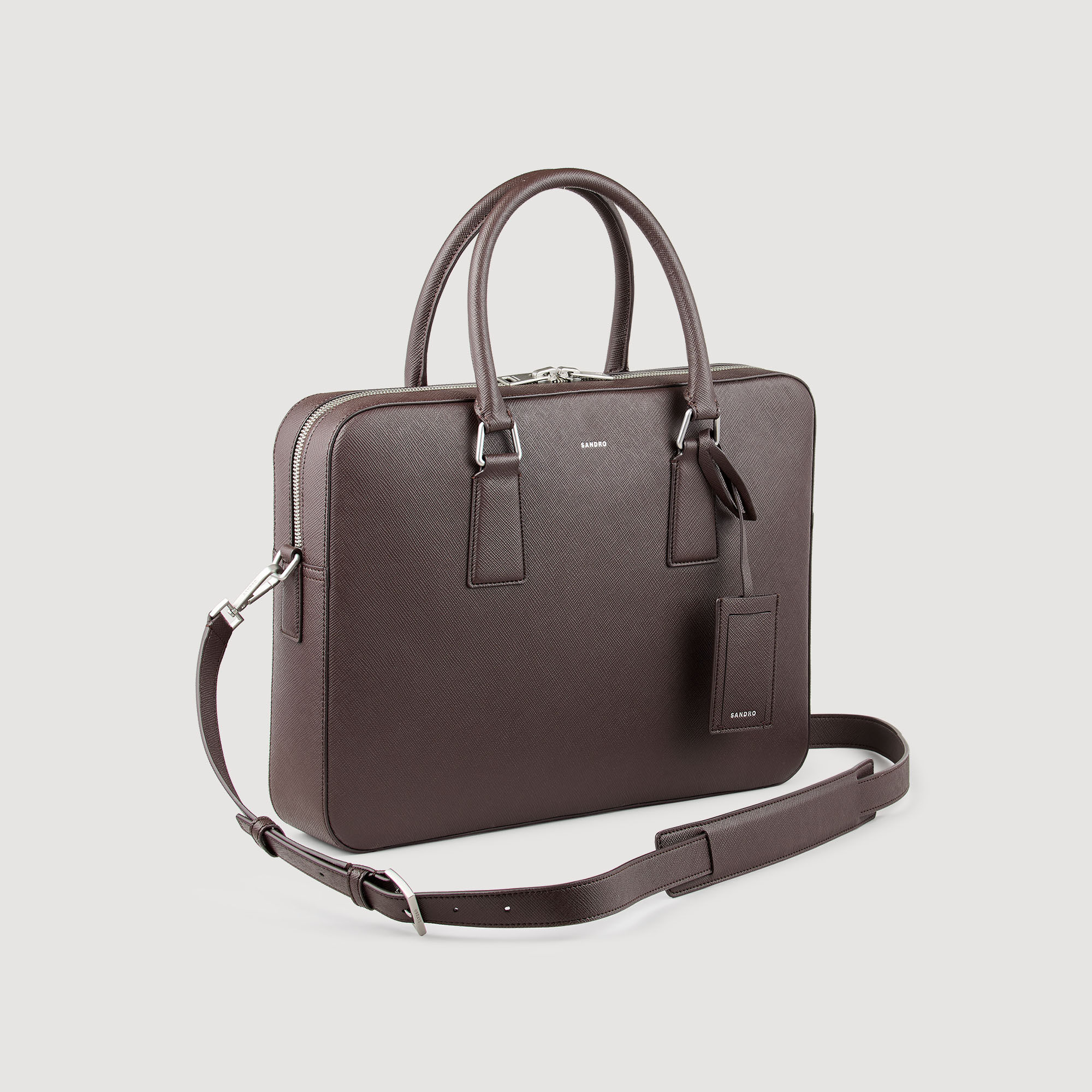 Reconstituted leather briefcase