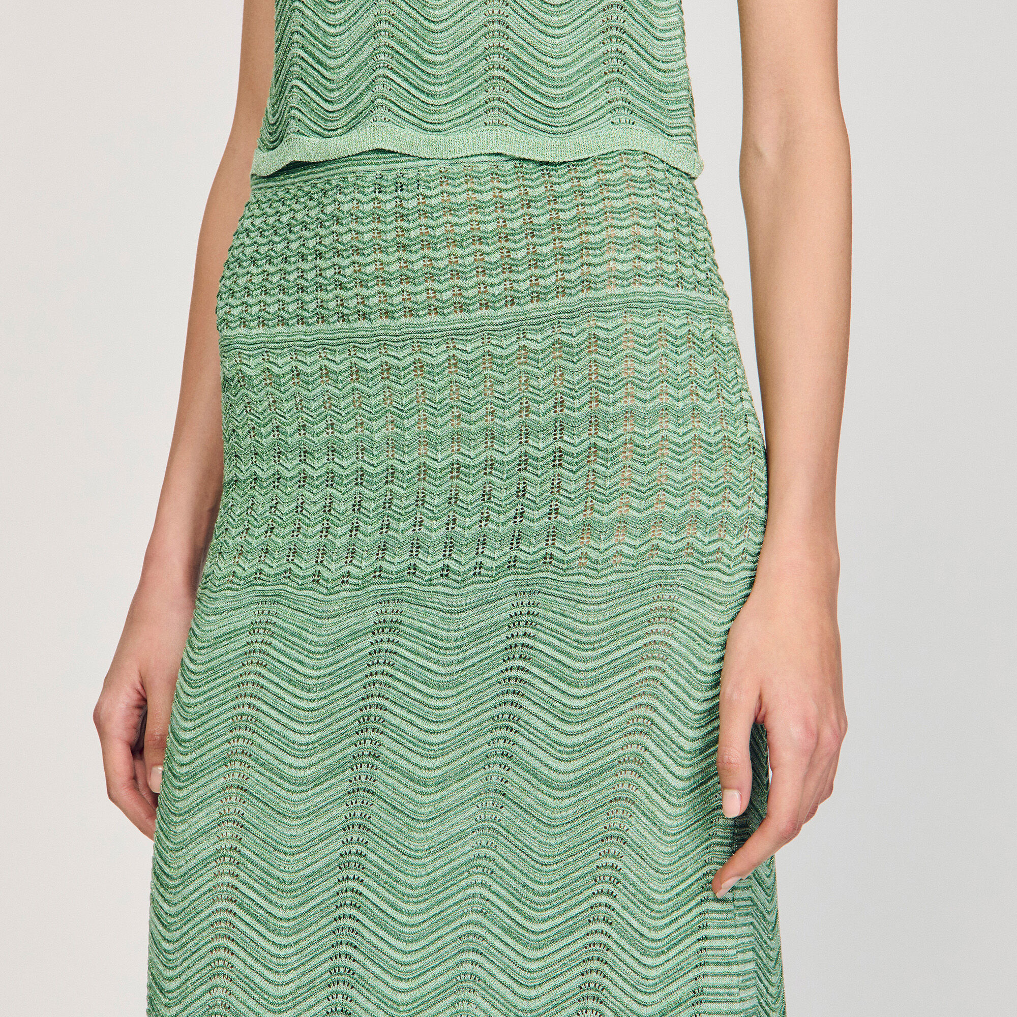 Long knit skirt