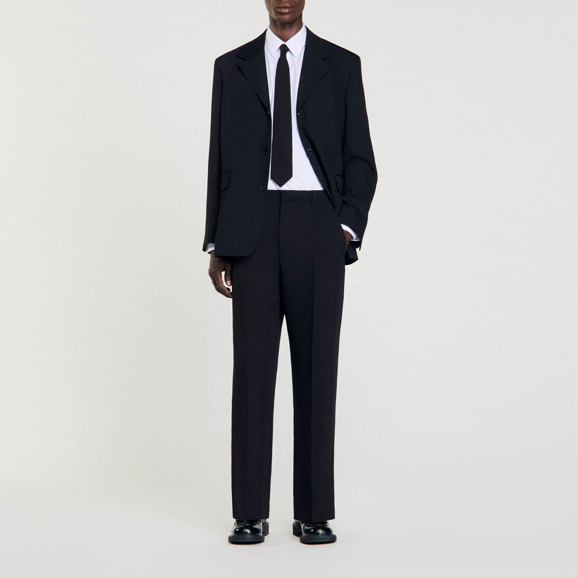 Wool suit trousers