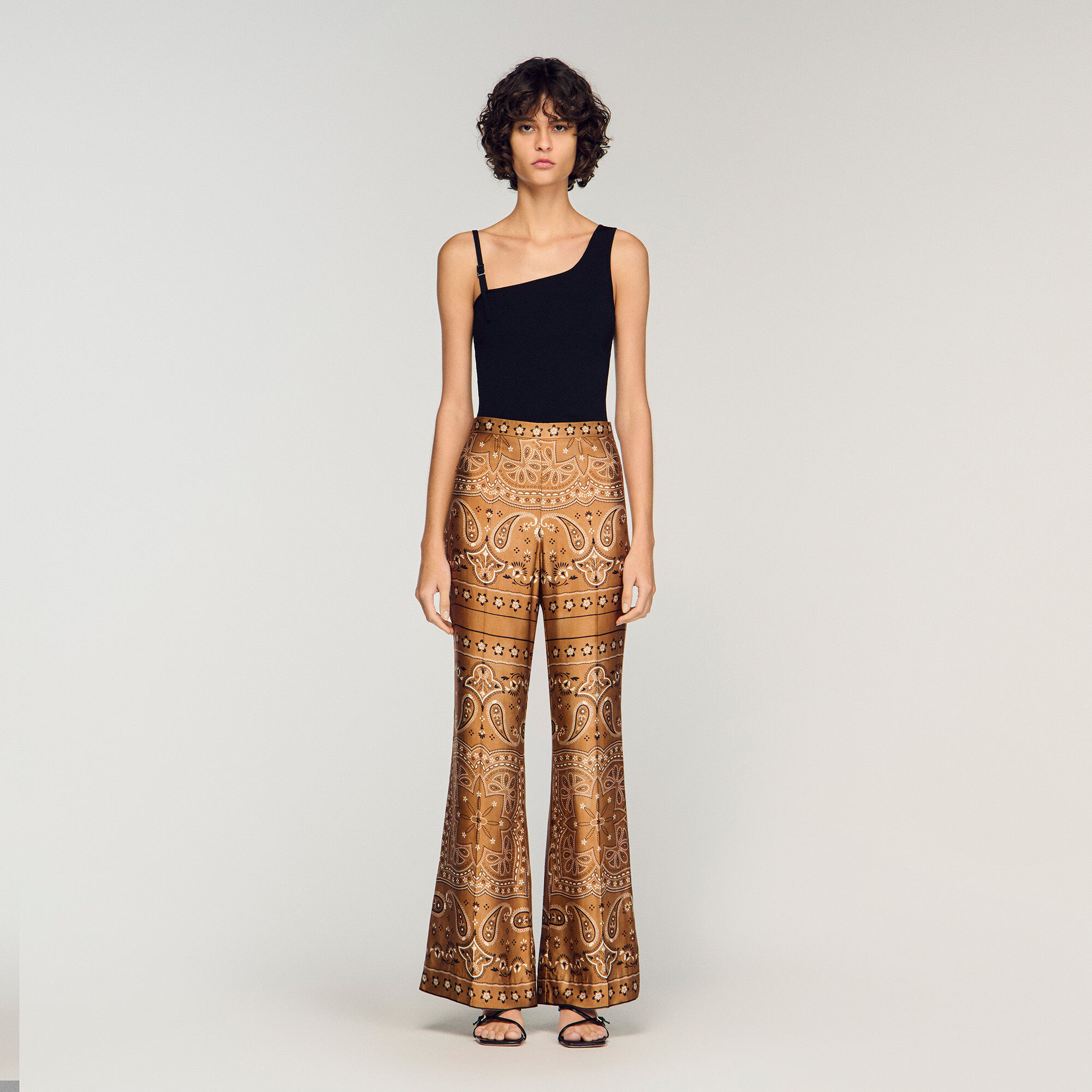 Bandana-print floaty trousers