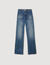 Flared faded jeans