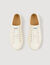 Low-top split leather trainers