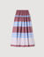 Long striped cotton skirt