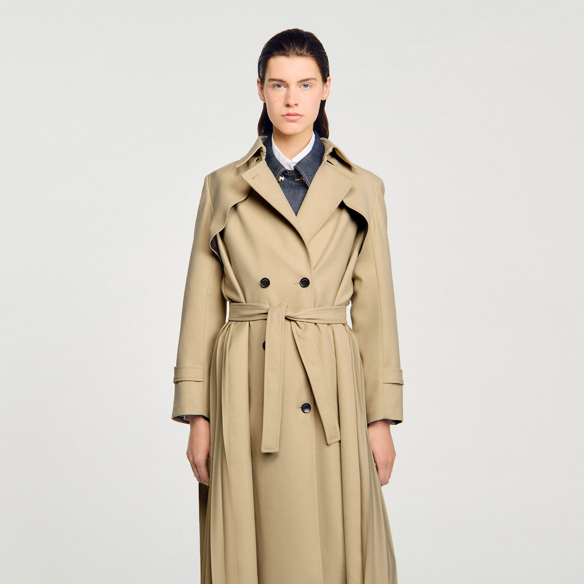 Belted double-breasted trench Belted double-breasted trench