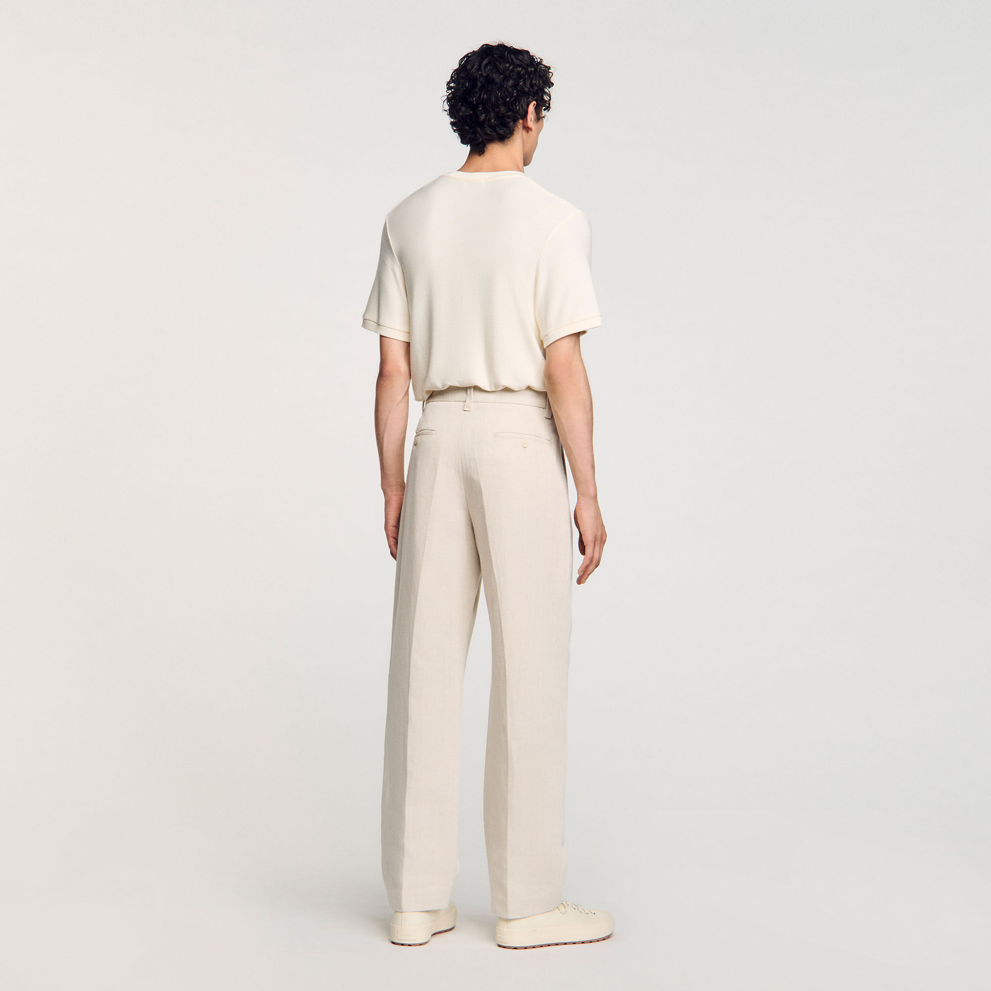 Wide-leg trousers with creases