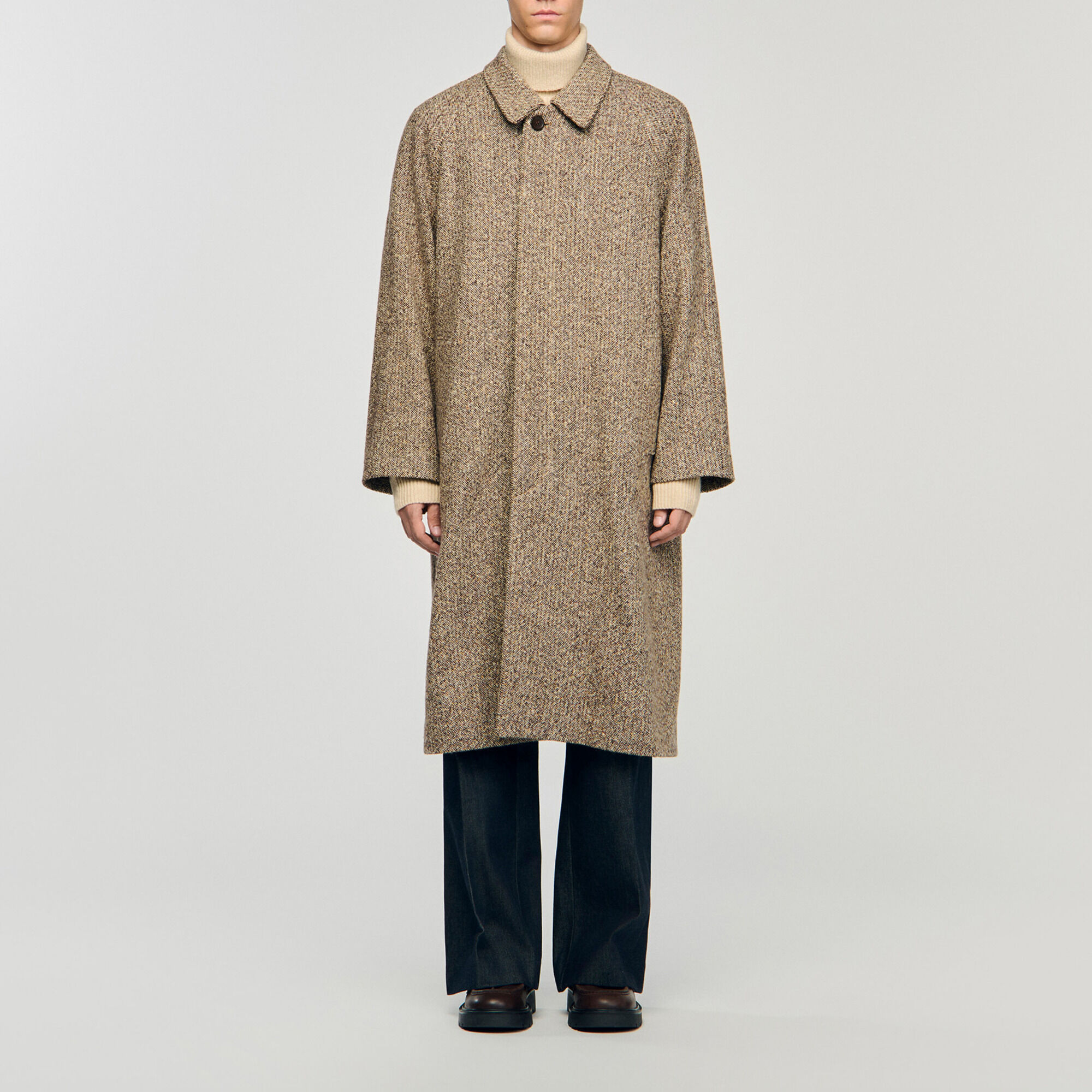 Oversized wool coat - Men | Sandro