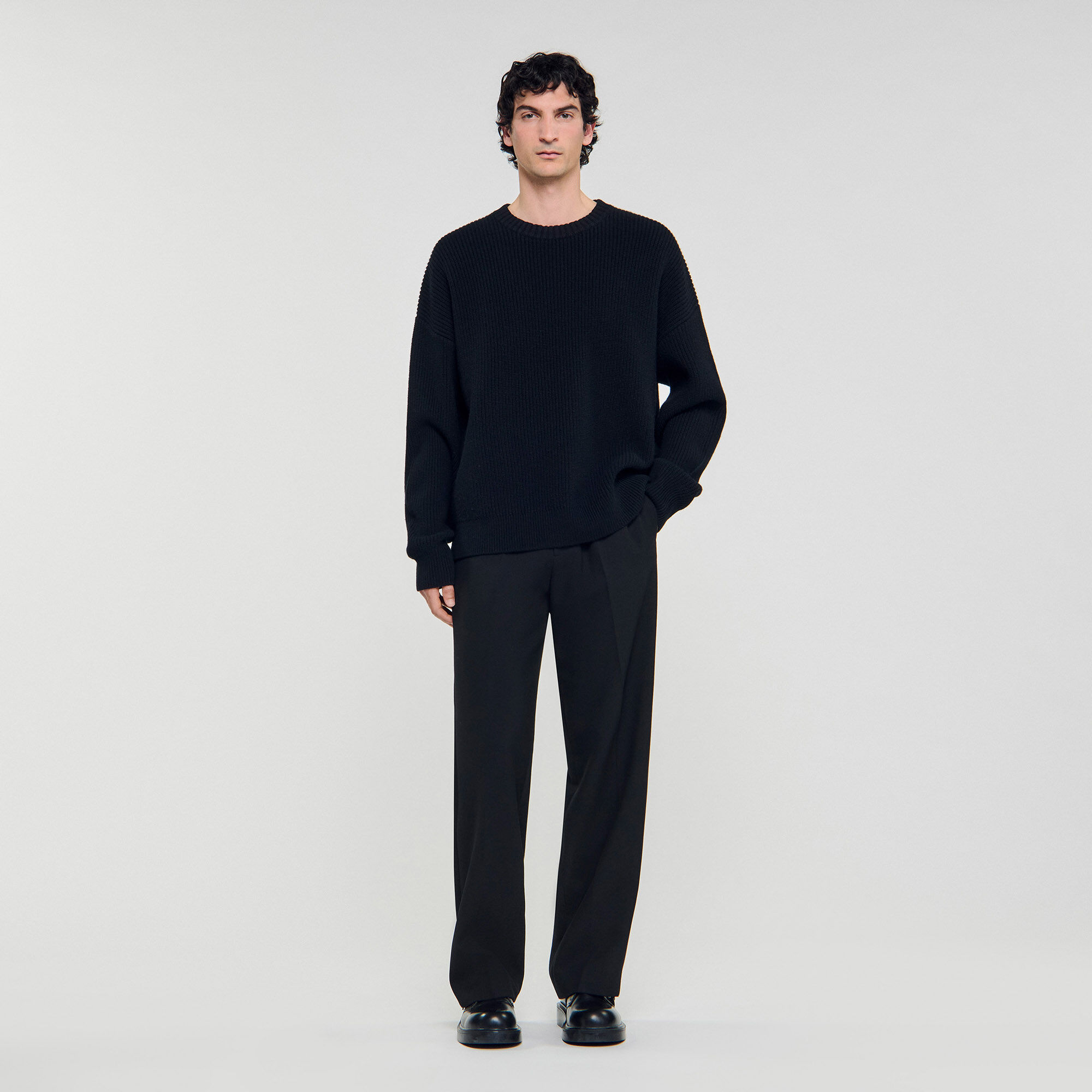 Rib knit jumper