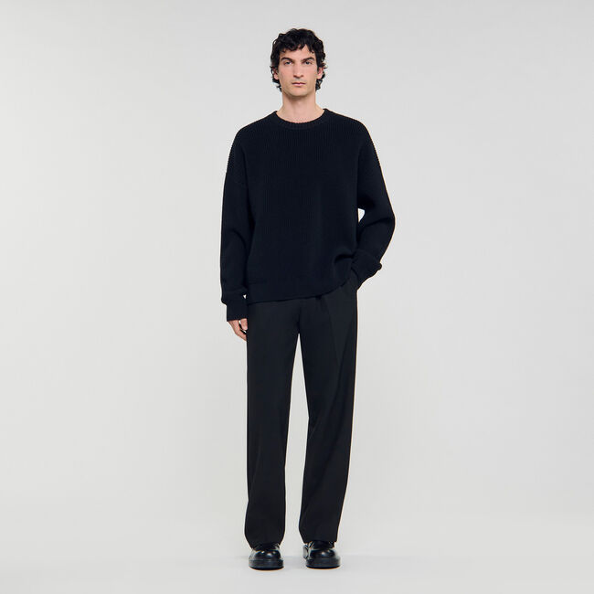 Rib knit jumper