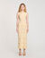 Ruffled knit maxi dress