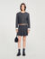 Short rhinestone suit skirt