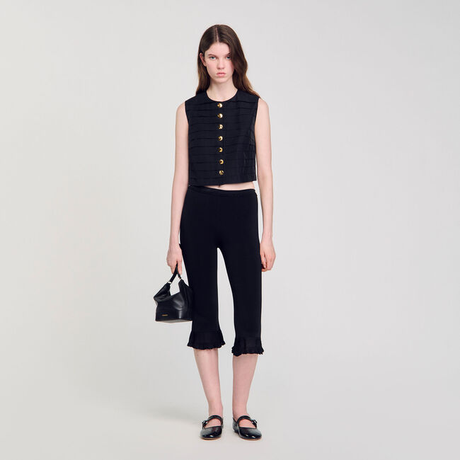 Pleated crop top