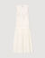 Crinkled maxi dress with bow
