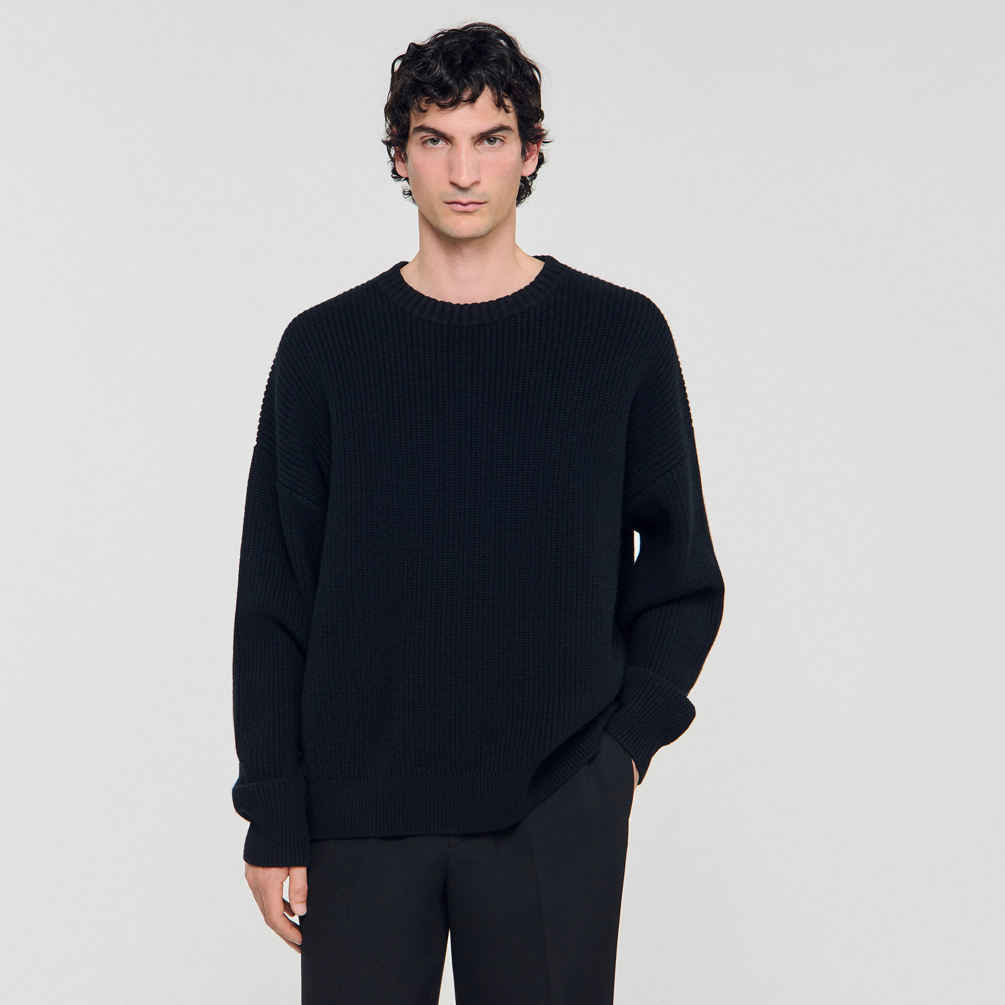 Rib knit jumper