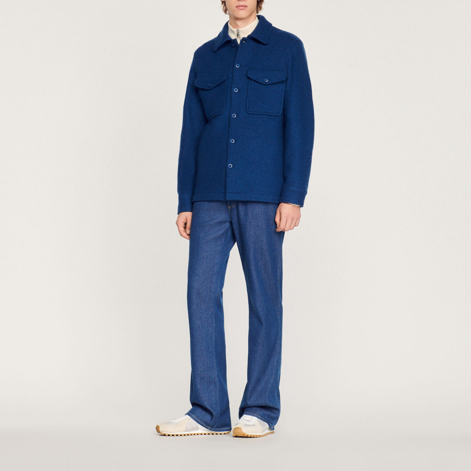 Boiled wool overshirt