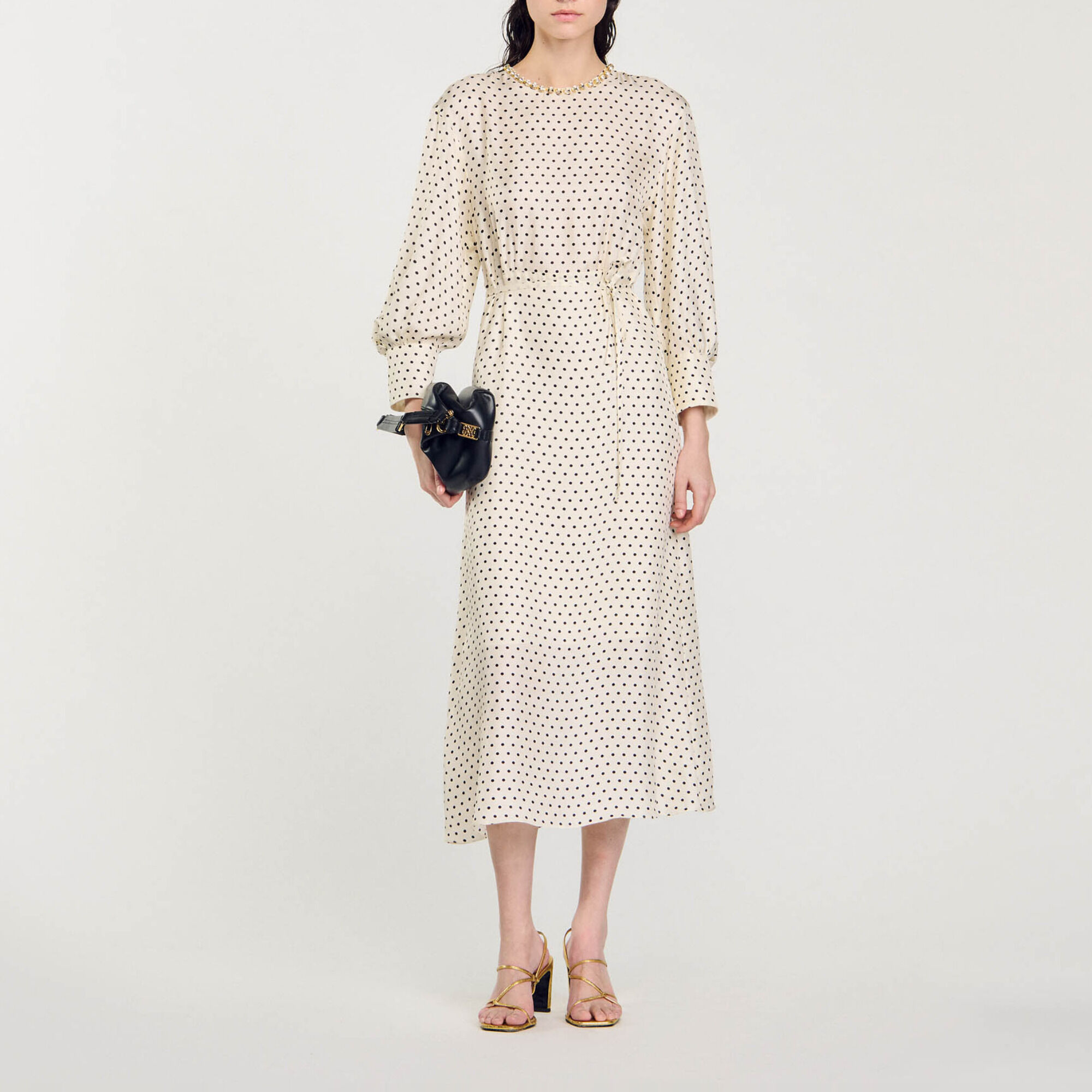 Polka dot maxi dress