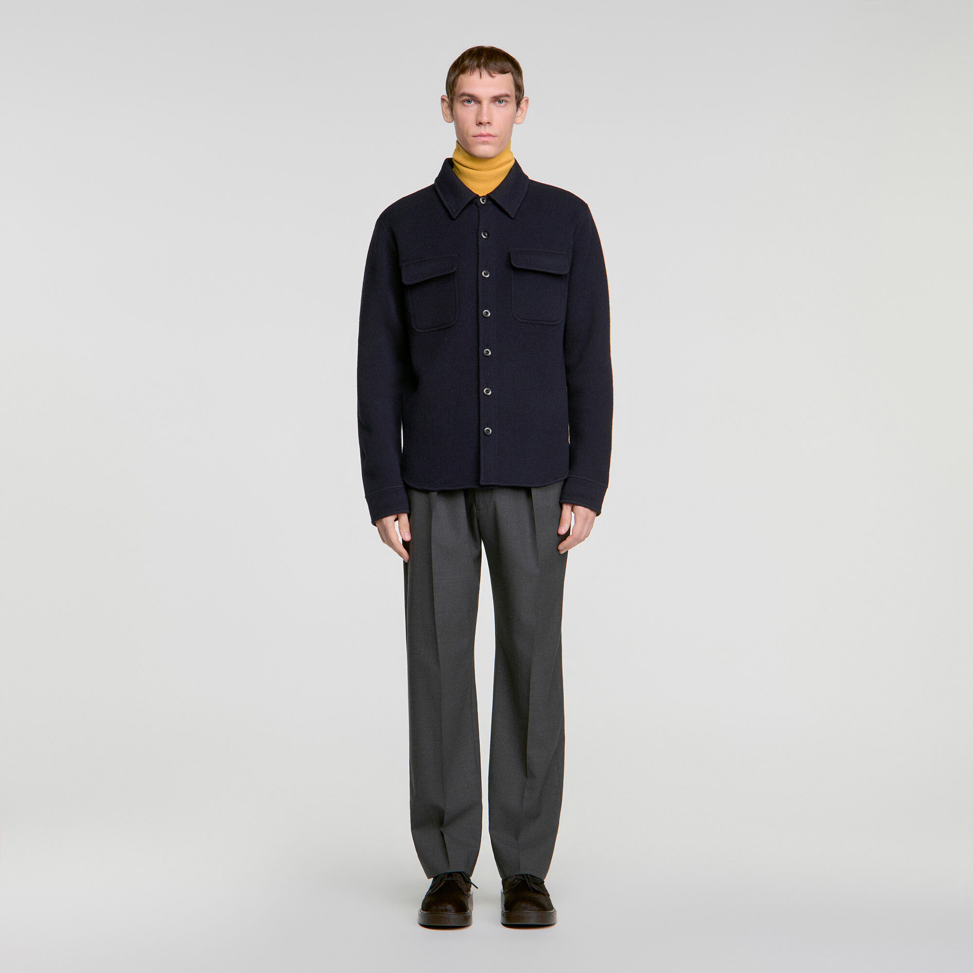 Boiled wool overshirt - Men | Sandro