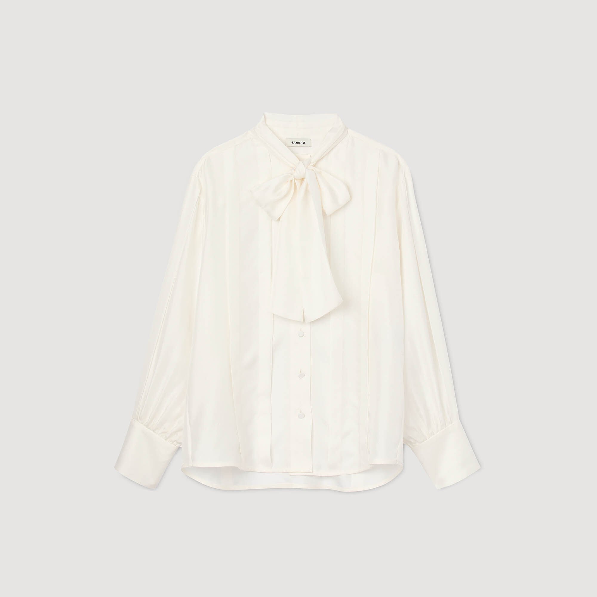 Silk lavallière shirt