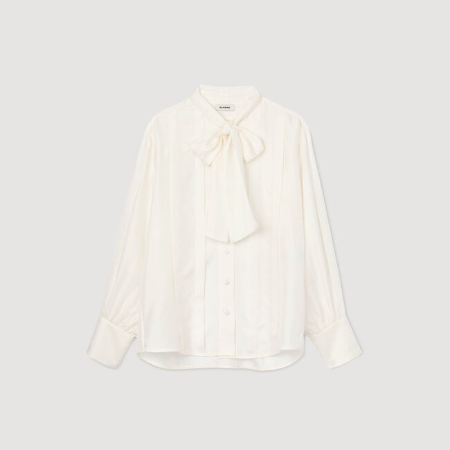 Silk lavallière shirt